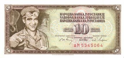 Jugoszlávia 6db (4 klf) bankjegy T:I