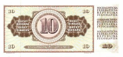 Jugoszlávia 6db (4 klf) bankjegy T:I