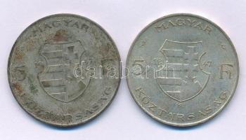 1947. 5Ft Ag "Kossuth" (2x) T:VF,F patina
Adamo F8.1