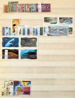 Halak motívum gyűjtemény sok tengeren túlival, kb. 1.550 klf bélyeg 2 db A/4 berakóban