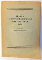 Koltay-Kastner Jenő: Iratok a Kossuth-emigráció történetéhez 1859. Összegyűjtötte: - - . Acta Universitatis Szegediensis. Sectio Philologica. Tomus XVIII. Series Nova T. III. Szeged, 1949, Szegedi Tudományegyetem, 280 p. Kiadói papírkötés, kissé viseltes, helyenként kissé sérült lapszélekkel.