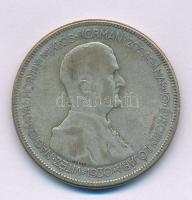 1930. 5P Ag "Horthy jobbra" T:F, patina Adamo P8