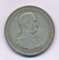 1930. 5P Ag "Horthy jobbra" T:F, patina Adamo P8