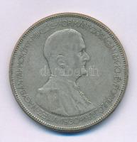 1930. 5P Ag "Horthy jobbra" T:F, patina Adamo P8