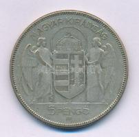 1930. 5P Ag "Horthy jobbra" T:F, patina
Adamo P8