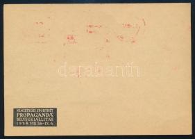 1938 Levelezőlap Nemzetközi Sporthét levélzáróval, alkalmi bélyegzéssel