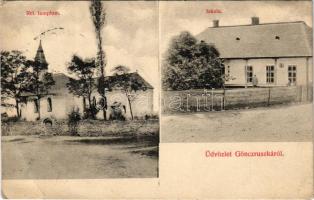 1913 Göncruszka, református templom és iskola (EB)