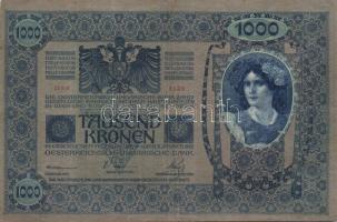 1902. 1000K (2x) az egyik szerb ellenbélyeggel és ellenbélyegzővel, a másik piros "Magyarország...