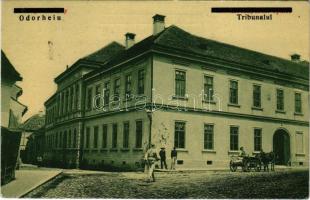 Székelyudvarhely, Odorheiu Secuiesc; Tribunalul / M. kir. törvényszéki palota. Erdélyi Simon kiadása, W.L. ? 1756. / court palace (EK)