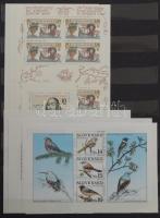 Hatalmas blokkgyűjtemény az egész világból, benne blokkok, kisívek, bélyegfüzetek, néhány összefüggé...