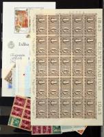 Hatalmas blokkgyűjtemény az egész világból, benne blokkok, kisívek, bélyegfüzetek, néhány összefüggé...