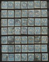 943 db krajcáros bélyeg A4-es berakóban, javarészt Színesszámúak, közte kivágás, egykörös bélyegzés, összefüggés stb. Szépen rendezett anyag.