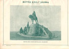 Mátyás király emléklap. A kolozsvári Mátyás szobor leleplezése alkalmából. Szerkesztette: Perl Alfré...