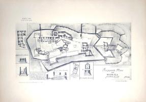 Munkács vára összegyűjtött tervei. Tíz lap. Összeállította Czigler Győző.
(Budapest), [1902]. (Klös...