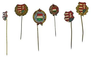 DN 6xklf Címeres zománcozott / festett bronz kitűző (12x13mm - 16x19mm között) T:XF,VF