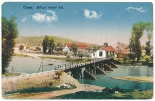 1915 Torda, Turda; Bánya vasúti híd. Juhász Mihály kiadása / mine railway bridge (EM)