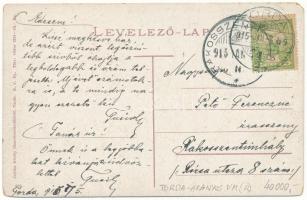 1915 Torda, Turda; Bánya vasúti híd. Juhász Mihály kiadása / mine railway bridge (EM)