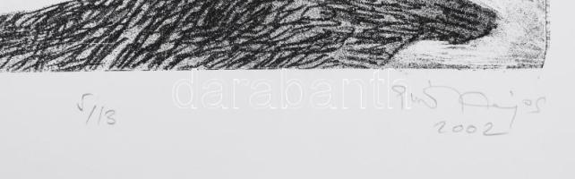 Eszik Alajos (1953-): Nyáréji séta, 2002. Litográfia, papír. Jelzett. Számozott (5/13). 38×31 cm