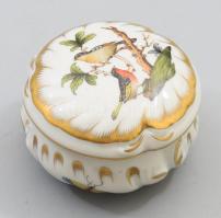 Herendi Rotschild mintás bonbonniere, Kézzel festett. jelzett, hibátlan. 8 cm