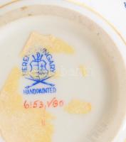 Herendi Viktória mintás bonbonniere, Kézzel festett. jelzett, hibátlan. 8 cm