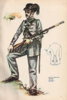 1848-49. A szabadságharc katonáinak egyenruhái. A képeket készítette: Domonkos Imre. Címlap és részl...