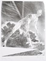 Eszik Alajos (1953-): Nyáréji séta, 2002. Litográfia, papír. Jelzett. Számozott (1/13). 38×31 cm.