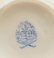 Herendi Viktória mintás bonbonniere, Kézzel festett. jelzett, hibátlan d: 7 cm