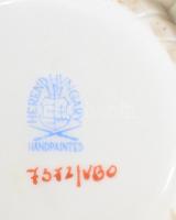 Herendi Viktória mintás fonott tálka, Kézzel festett. jelzett, hibátlan d: 12 cm