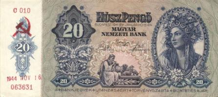 1930-41. 10P, 20P, 50P, 100P mindegyik hamis sarló-kalapács fny-sal T:II,II/III