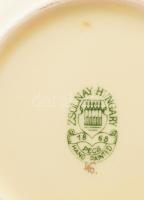 Zsolnay búzavirág mintás tálka. Kézzel festett, jelzett, hibátlan d: 12 cm