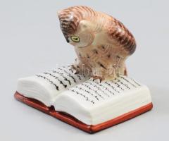 Drasche bagoly. Kézzel festett, jelzett, hibátlan m: 7 cm