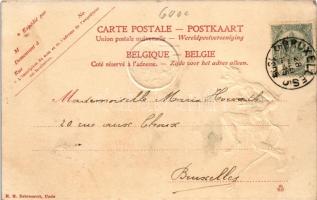 1905 Krampusz 1 ezüstfrankkal. H. M. Dobrecourt / Krampuss with 1 silver Frank (EK)