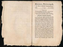 Perger Anna Mária: Hasznos mulatságok. A' hazai 's külföldi tudósításokhoz toldalékul. Ala...