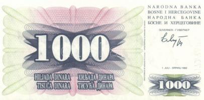 Bosznia Hercegovina 6db klf bankjegy T:I