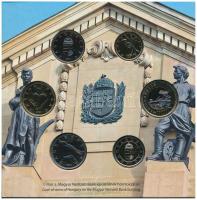 2021. 5Ft-200Ft (6xklf) forgalmi sor "A magyar címer története" dísztokban T:BU