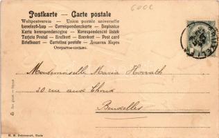 1905 Quelle que ces cartes postales! / Krampuszok fűrésszel. H. M. Dobrecourt / Krampusses with saw ...