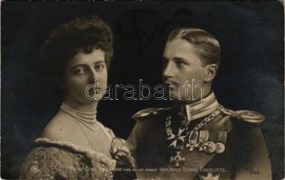 1905 Prinz Eitel Friedrich und seine Braut Herzogin Sophie Charlotte / Prince Eitel Friedrich of Prussia (son of Wilhelm II) and his wife Duchess Sophia Charlotte of Oldenburg (EK)