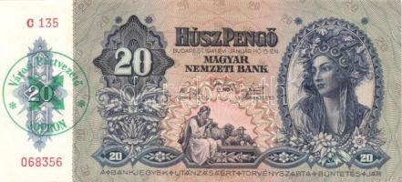 1941. 20P (2x) egymásutáni sorszámmal, "Városi Pártvezető, Sopron" bélyegzővel T:II