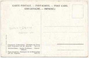 Gyetva, Detva; Ungarische Völkertypen: Slovaken aus Detva nach Originalen von Jar. Augusta. Serie II...