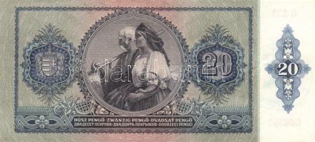 1941. 20P (2x) egymásutáni sorszámmal, "Városi Pártvezető, Sopron" bélyegzővel T:II