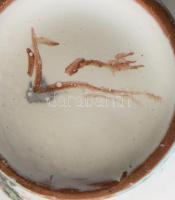 Gosztonyi Mária (1893-1989): Virágmintás kancsó. Jelzett, hibátlan, m: 11 cm