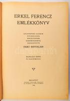 Erkel Ferencz emlékkönyv. Születésének századik évfordulójára írók és tudósok közreműködésével szerk.: Fabó Bertalan. Bp., 1910, "Pátria", 250 p. + 4 t. Számos szögközi fekete-fehér illusztrációval, mellékletekkel. Kiadói aranyozott egészvászon-kötés, kopott borítóval.