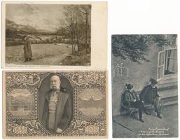 3 db RÉGI képeslap: Ferenc József császár / 3 pre-1945 postcards of Franz Joseph of Austria