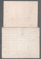 cca 1920 2 iskolai tablófotó, fotók kartonon, az egyik feliratozott a karton hátoldalán, voltozó áll...