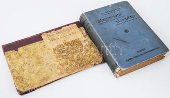 Magyar-latin kézi-szótár a középiskola számára. Szerk.: Holub M. és Köpesdy S. Bp., 1894, Lauffer Vilmos, 3 sztl. lev.+ 690 p. Második kiadás. Kiadói egészvászon-kötés, kissé viseltes, kopott, sérült borítóval és gerinccel, helyenként kissé sérült, foltos lapokkal, néhány kijáró lappal. + Latin nyelvtan I. Alaktan. A gimnázium I. és II. osztálya számára. Szerk.: Hittrich Ödön. Bp., 1911, Franklin-Társulat, 110+(2) p. Átkötött félvászon-kötésben, viseltes állapotban, tulajdonosi bejegyzéssel, bélyegzőkkel, helyenként sérült, foltos lapokkal, ceruzás bejegyzésekkel.