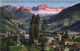Bolzano Gries with the Heinrich promenade and the Rosengarten