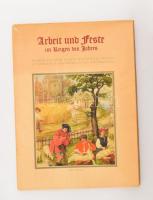 Arbeit und Feste im Reigen des Jahres. Bilder aus dem Leben des Mittelalters 12 Farbtafeln. / Einführung von Hans Bloesch. Hrsg. von Dr. Hans Zeinden. Iris Bücher. Leipzig,én.,Iris, 13+3 p. + XII t. Kiadói illusztrált papírmappában, kissé szakadt mappával.