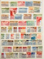 Japán és Ryu Kyu gyűjtemény, több mint 1.500 bélyeg és sok blokk nagyon sok postatisztával 32 lapos ...