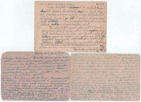 7 db RÉGI második világháborús orosz-magyar hadifogoly levelezőlap, vegyes minőségben. "Erősíts...