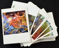 10 db MODERN képeslaptétel csomagban egyenként 11 db ugyanolyan művészlap / 10 modern postcard lot, with 11 identical art postcards in each lot